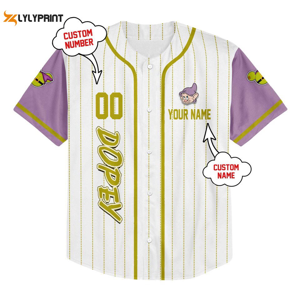 Dopey Dwarf Baseball Jersey - lylyprint.com T-Shirts, Hoodie, Sweatshirt | WearSparks.com (Image 1)