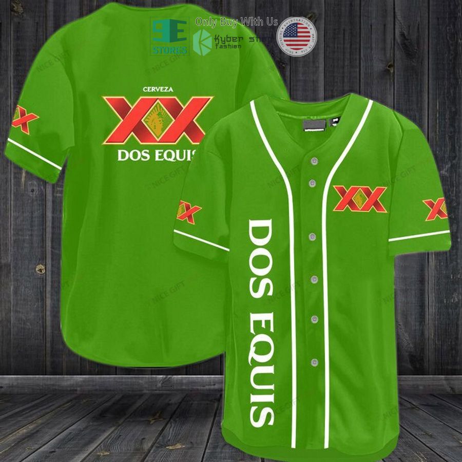 BEST Dos Equis Xx green Baseball Jersey