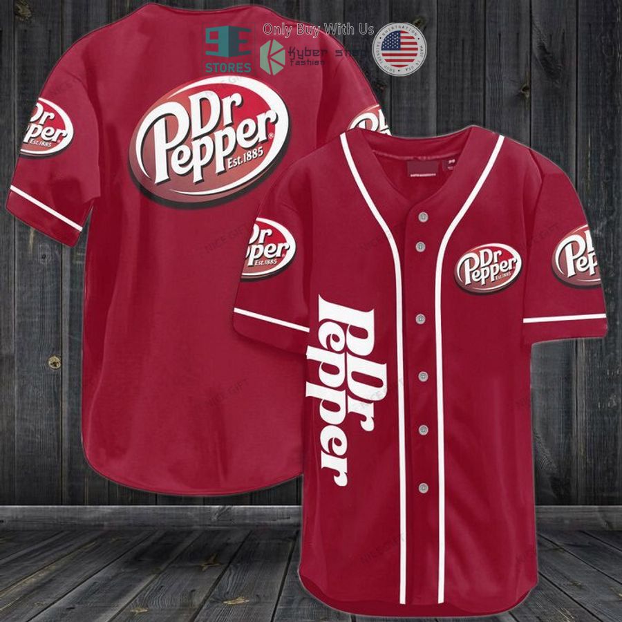 BEST Dr Pepper logo red Baseball Jersey