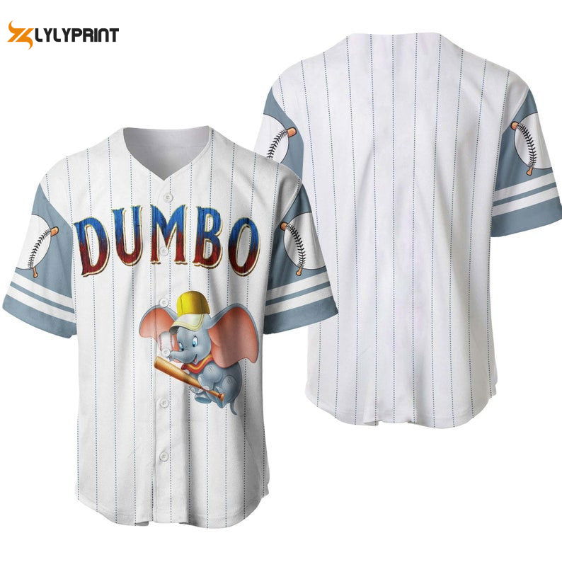 Dumbo The Flying Elephant All Over Print Pinstripe Baseball Jersey - lylyprint.com T-Shirts, Hoodie, Sweatshirt