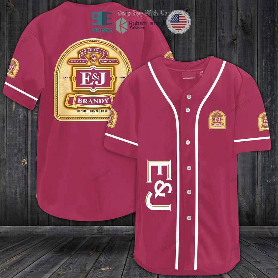 BEST E&J Brandy logo pink Baseball Jersey
