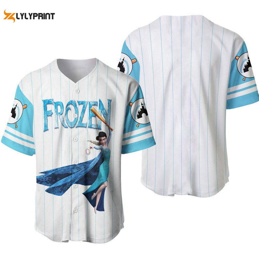 Elsa Princess Frozen All Over Print Pinstripe Baseball Jersey - lylyprint.com T-Shirts, Hoodie, Sweatshirt | WearSparks.com