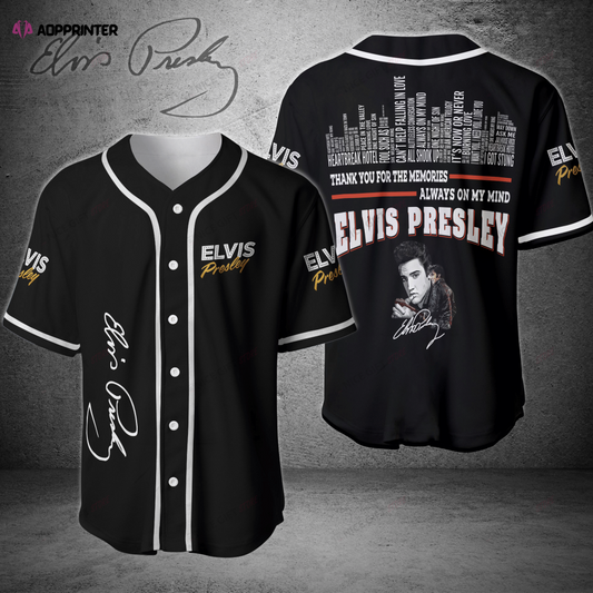 Elvis Presley 3D Baseball Jersey: Iconic Print for Ultimate Fans