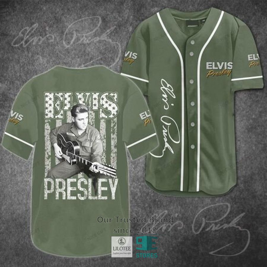 Elvis Presley Green Baseball Jersey