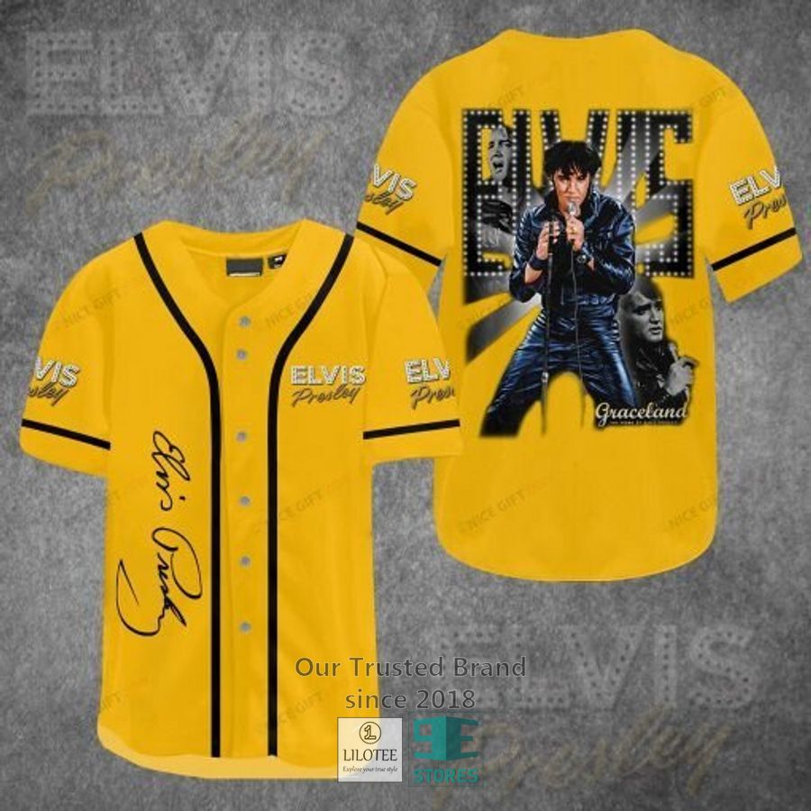 Elvis Presley Yellow Baseball Jersey