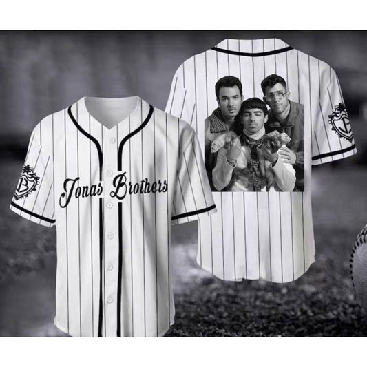 Exclusive Jonas Brothers 2023 Tour Baseball Jersey & Rock Band Concert Merch – Perfect Gift For Fans!
