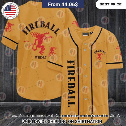 Fireball Cinnamon Whisky Baseball Shirt