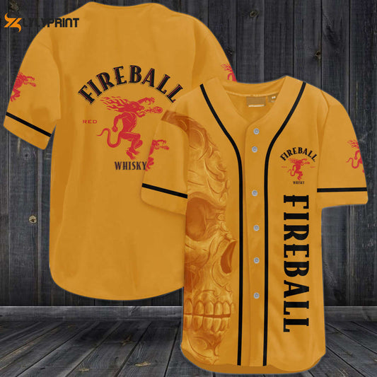 Fireball Skull Baseball Jersey - lylyprint.com T-Shirts, Hoodie, Sweatshirt | WearSparks.com