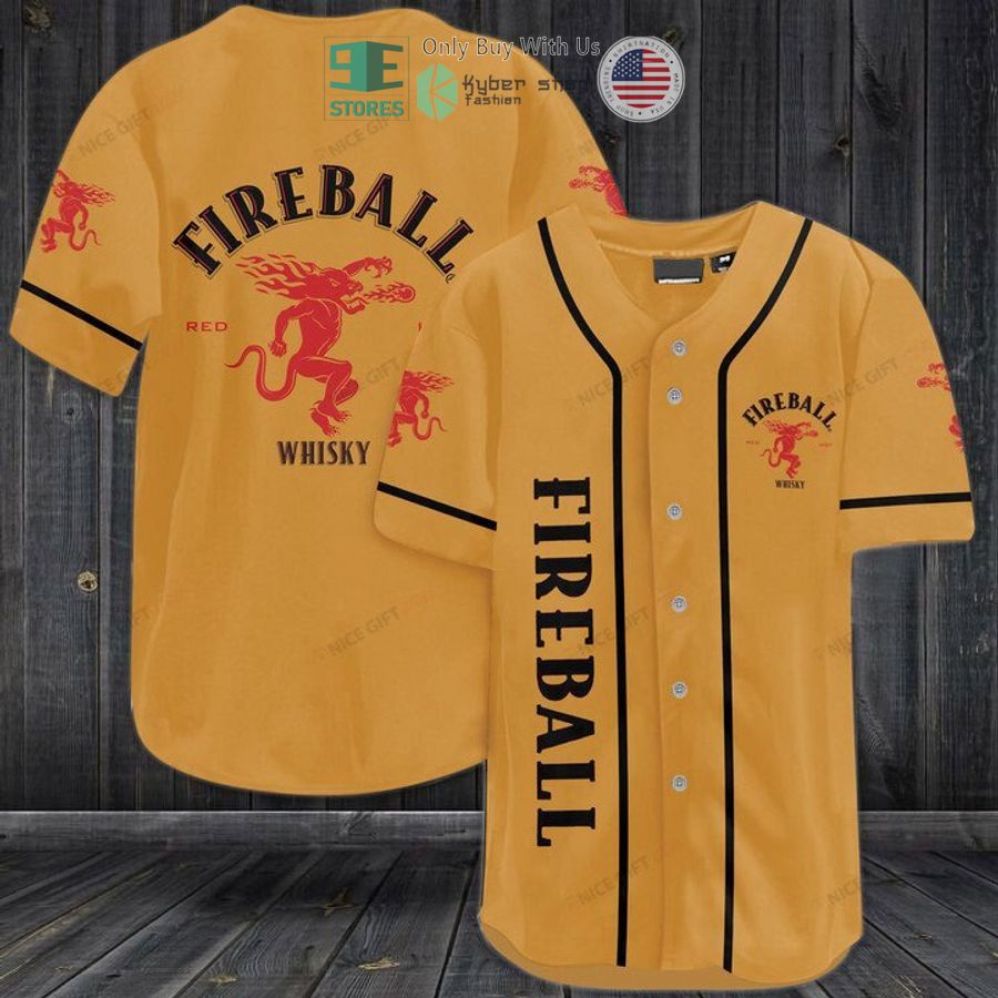 BEST Fireball Whisky logo Baseball Jersey