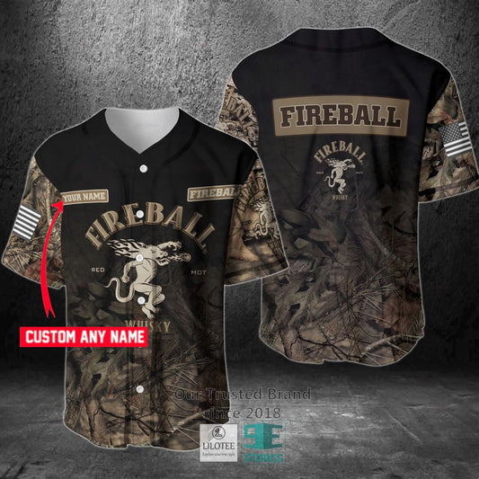 Fireball Whisky Your Name Hunting Baseball Jersey