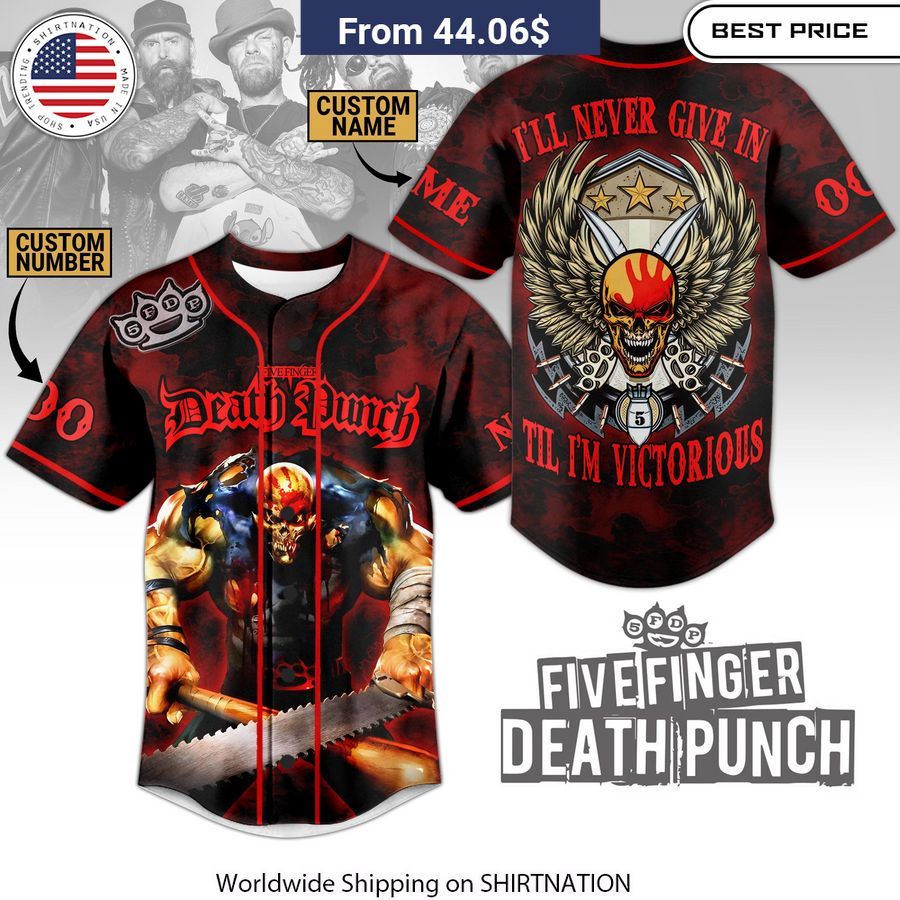 Five Finger Death Punch CUSTOM Baseball Jersey