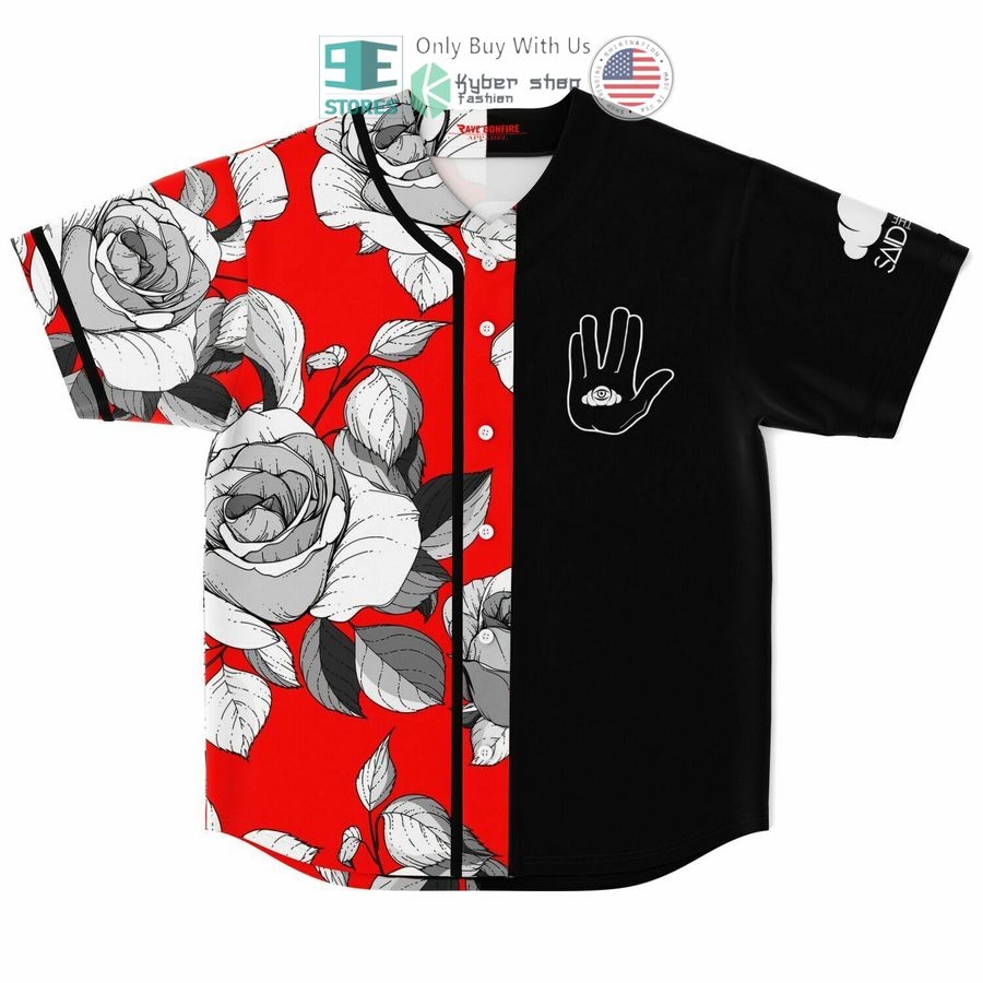 BEST Flowers Rezz black red Baseball Jersey