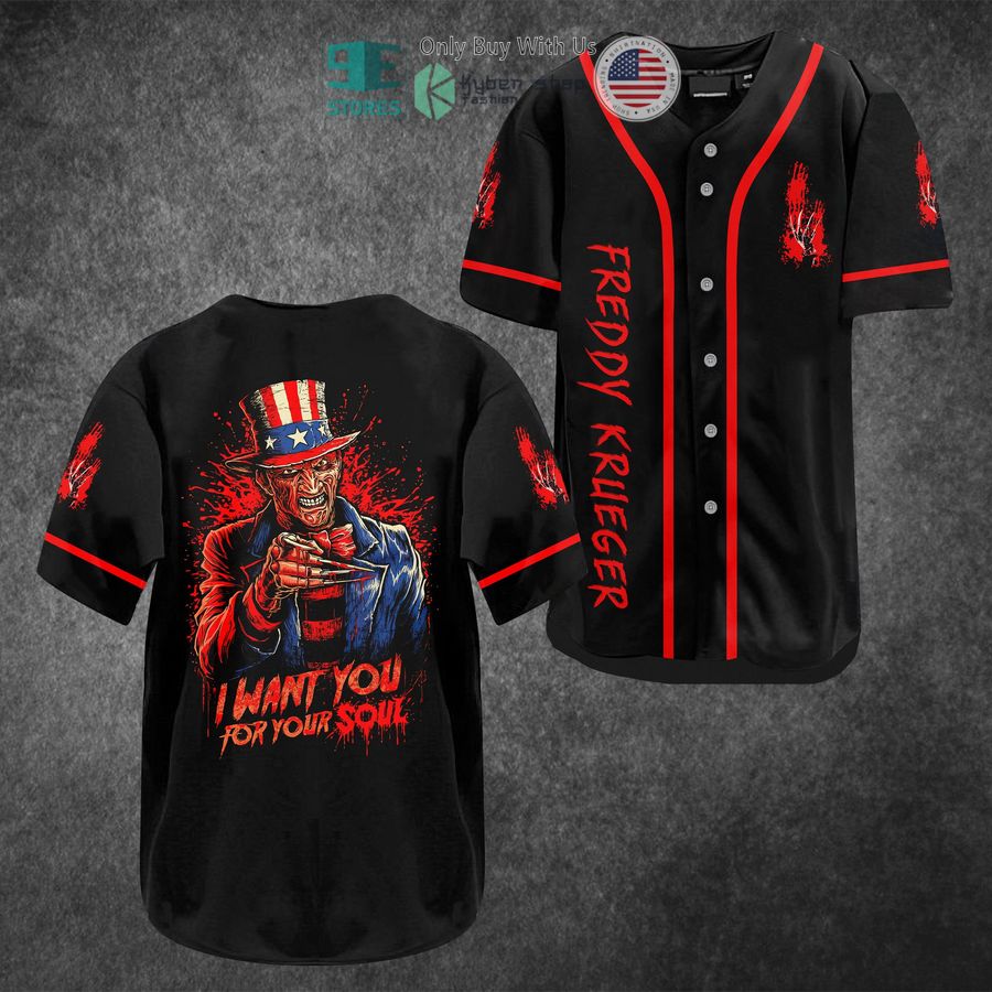 BEST Freddy Kruege I Want You For Your Soul Baseball Jersey