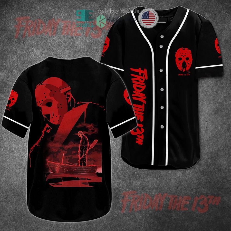 BEST Friday the 13th Jason Voorhees black Baseball Jersey