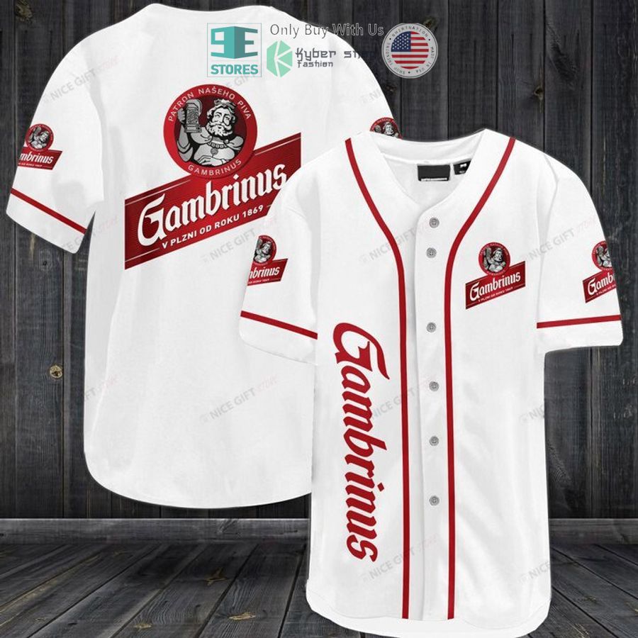 BEST Gambrinus logo white Baseball Jersey