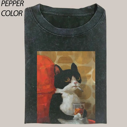 gamnant Funny Cat Art Print Unisex T-Shirt Gray, meme shirts, Cat Lover T-shirt, Cat meme gift, Gift For him and her,...