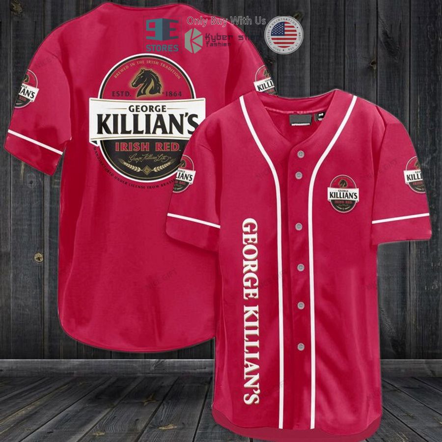 BEST George Killian's Irish Red logo pink Baseball Jersey