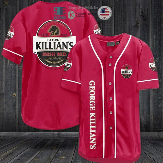 BEST George Killian's Irish Red logo pink Baseball Jersey