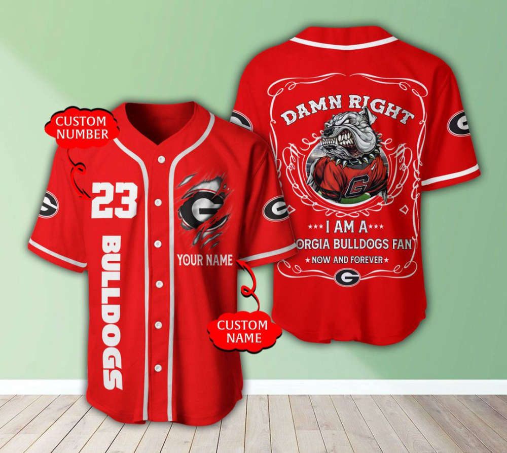 Georgia Bulldogs Personalized Baseball Jersey Fan Gifts - lylyprint.com T-Shirts, Hoodie, Sweatshirt (Image 2)
