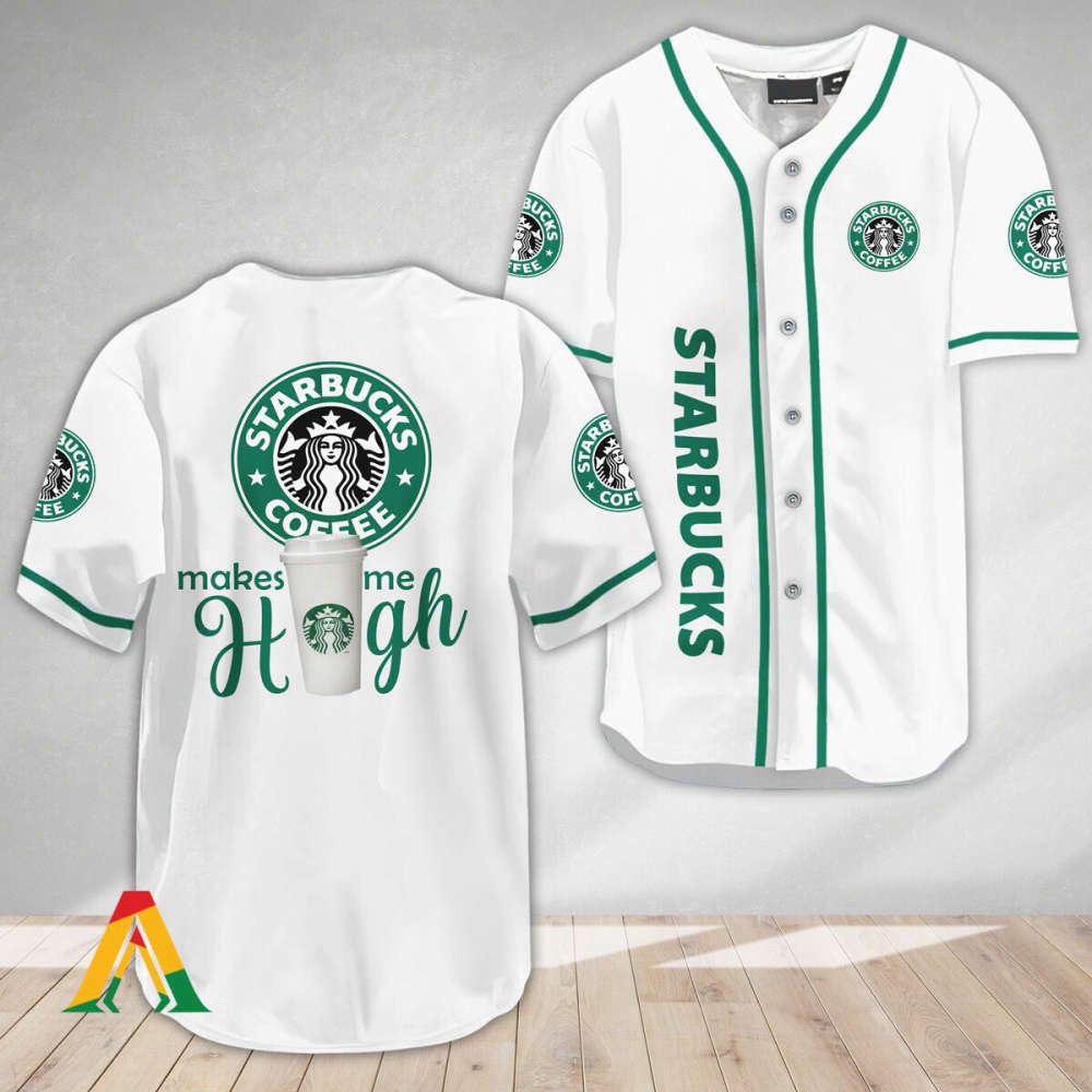 Get Elevated with Starbucks Make Me High Baseball Jersey – Stand Out in Style