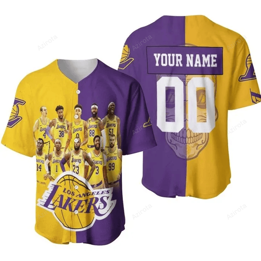 Los Angeles Lakers Skull Logo Nba Western Conference Personalized Baseball Jersey Nba Gift For Fans T-Shirts, Hoodie,...