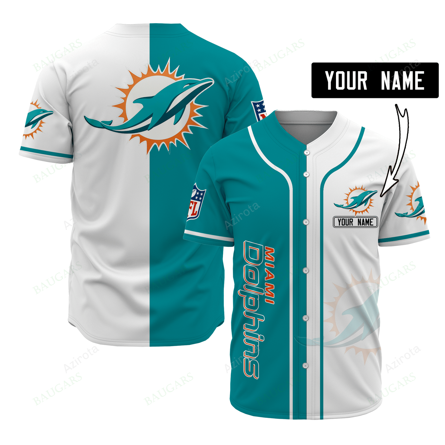 Miami Dolphins Personalized Baseball Jersey 496 T-Shirts, Hoodie, Sweatshirt | WearSparks.com