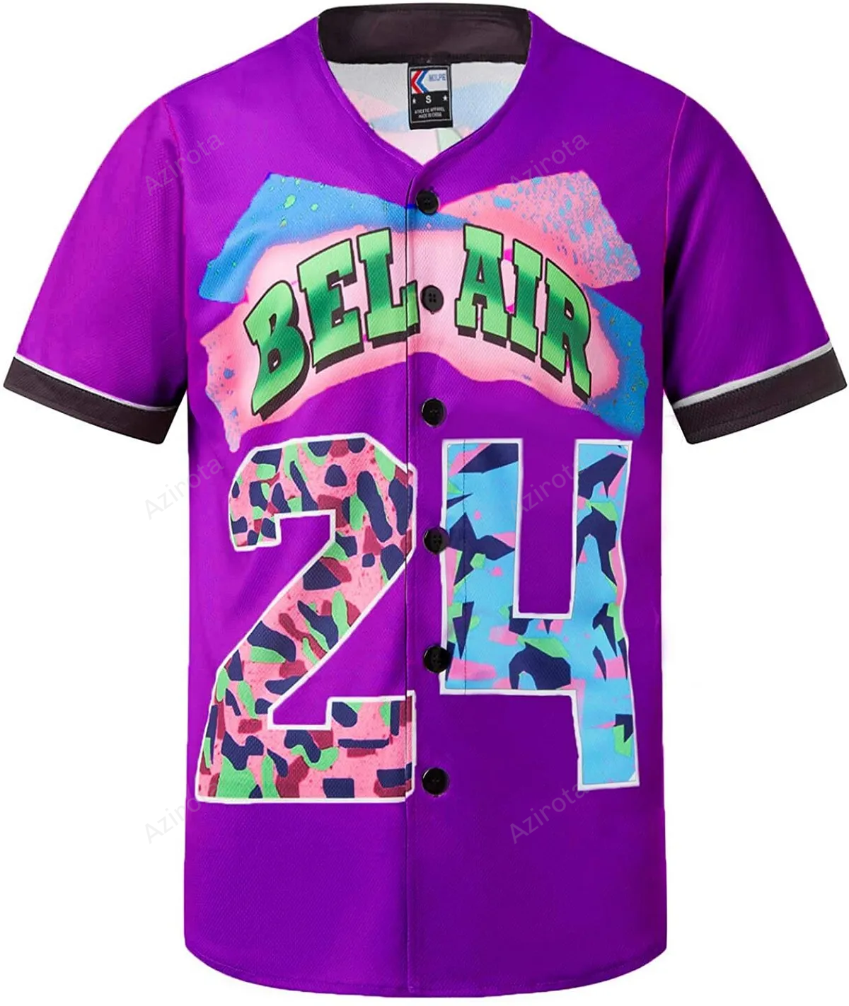 Personalized Purple Shirts Hip Hop 90s Fashion Custom Number Idea Gift For Fans Baseball Jersey