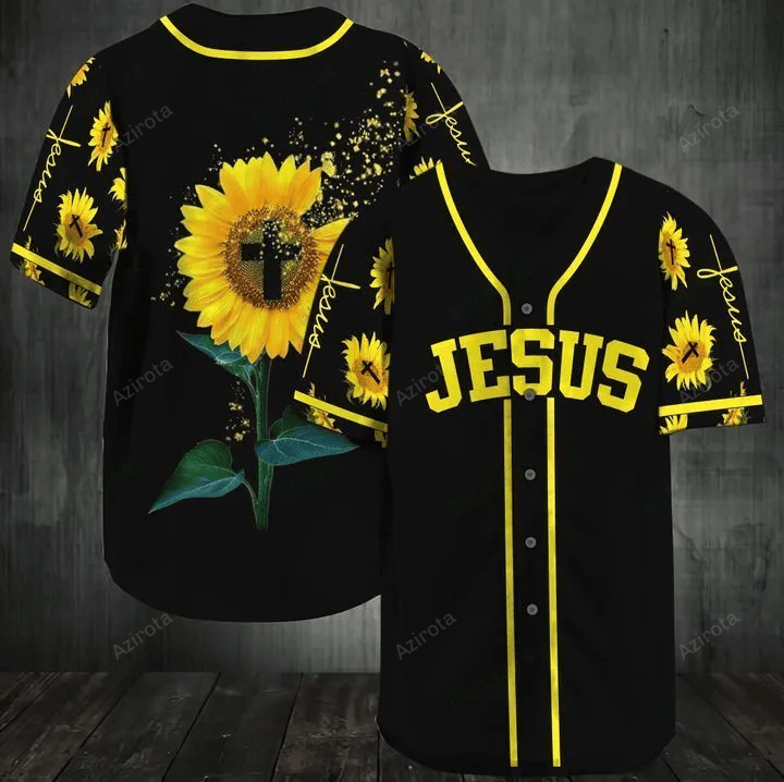 Jesus The Beautiful Sunflower Baseball Jersey 135 T-Shirts, Hoodie, Sweatshirt | WearSparks.com
