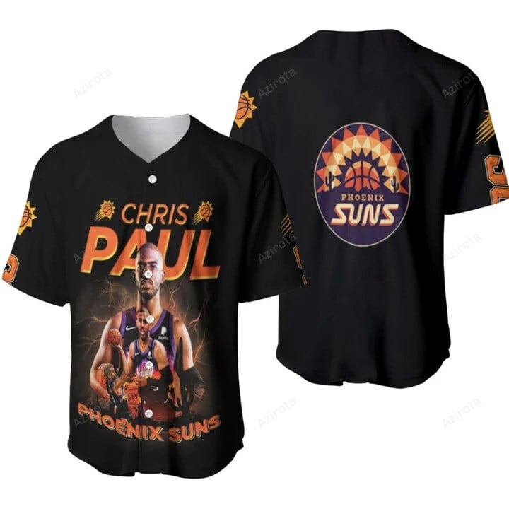 Phoenix Suns Chris Paul Nba Players 3 D Allover Designed Style Baseball Jersey Nba Gift For Fans T-Shirts, Hoodie, Sweatshirt