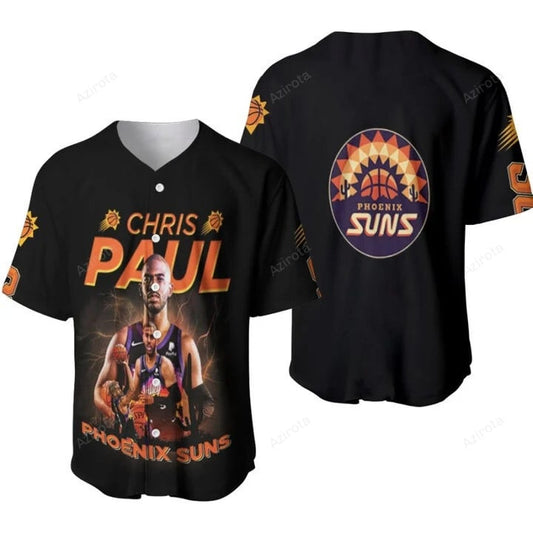 Phoenix Suns Chris Paul Nba Players 3 D Allover Designed Style Baseball Jersey Nba Gift For Fans T-Shirts, Hoodie, Sweatshirt