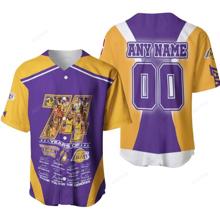 Los Angeles Lakers 74 Years Of Lakers The Greatest Teams Signatures Nba 3 D Designed Personalized Bas T-Shirts, Hoodie,...