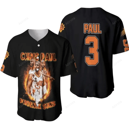 Phoenix Suns Chris Paul 3 Nba Team 3D Designed Baseball Jersey Nba Gift For Fans T-Shirts, Hoodie, Sweatshirt