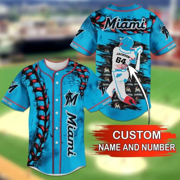 Miami Marlins Personalized Baseball Jersey Bg09 T-Shirts, Hoodie, Sweatshirt | WearSparks.com