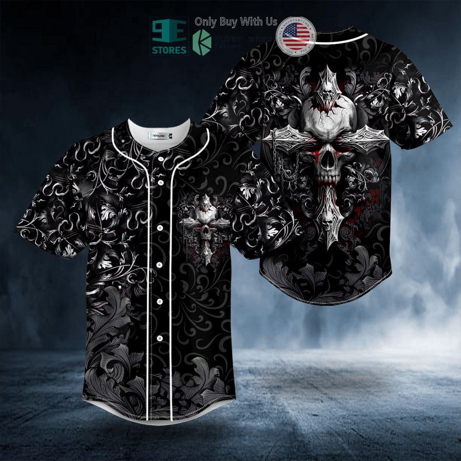 BEST Ghost Cross Skull Baseball Shirt