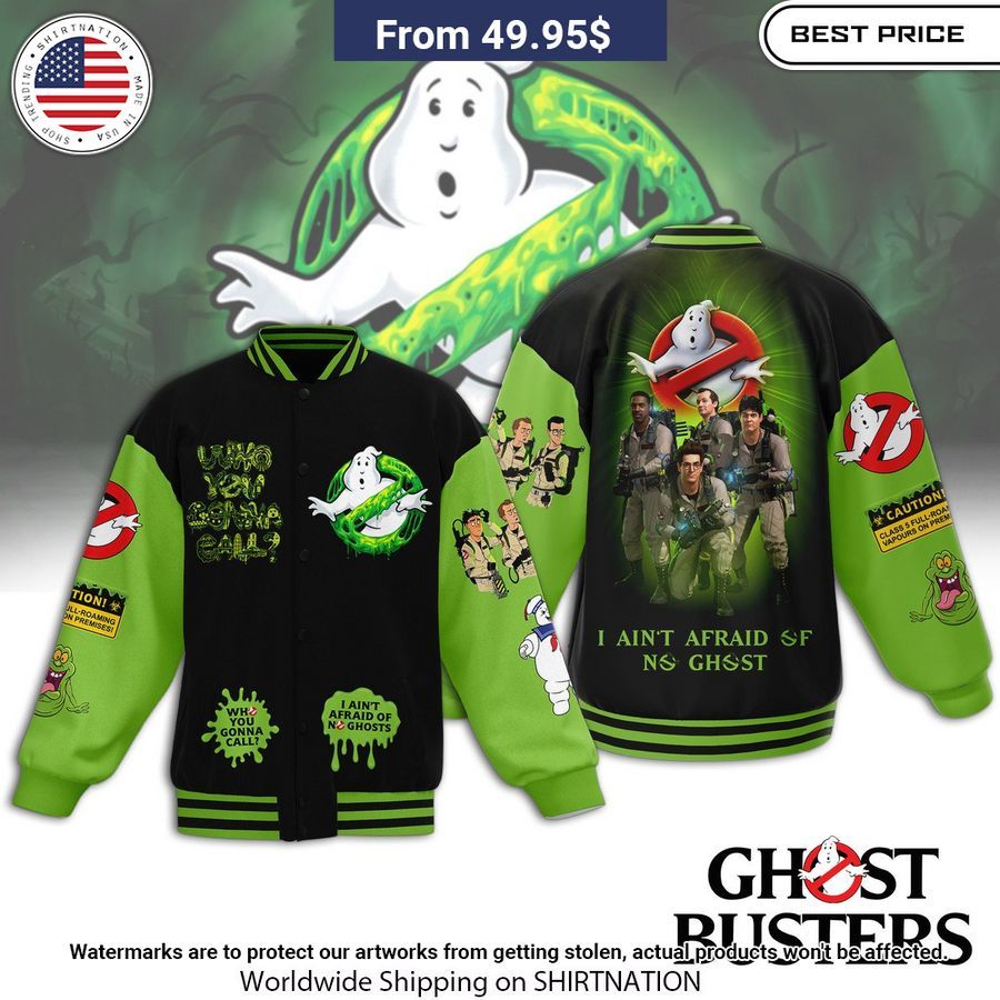 Ghostbusters Caution Baseball jacket