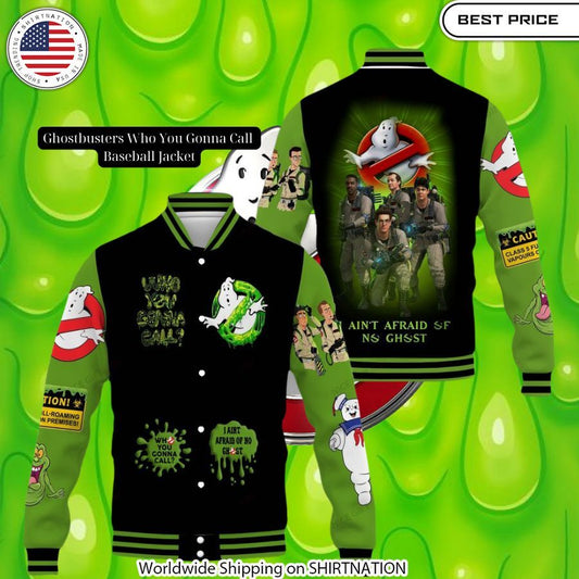 Ghostbusters Who You Gonna Call Baseball Jacket