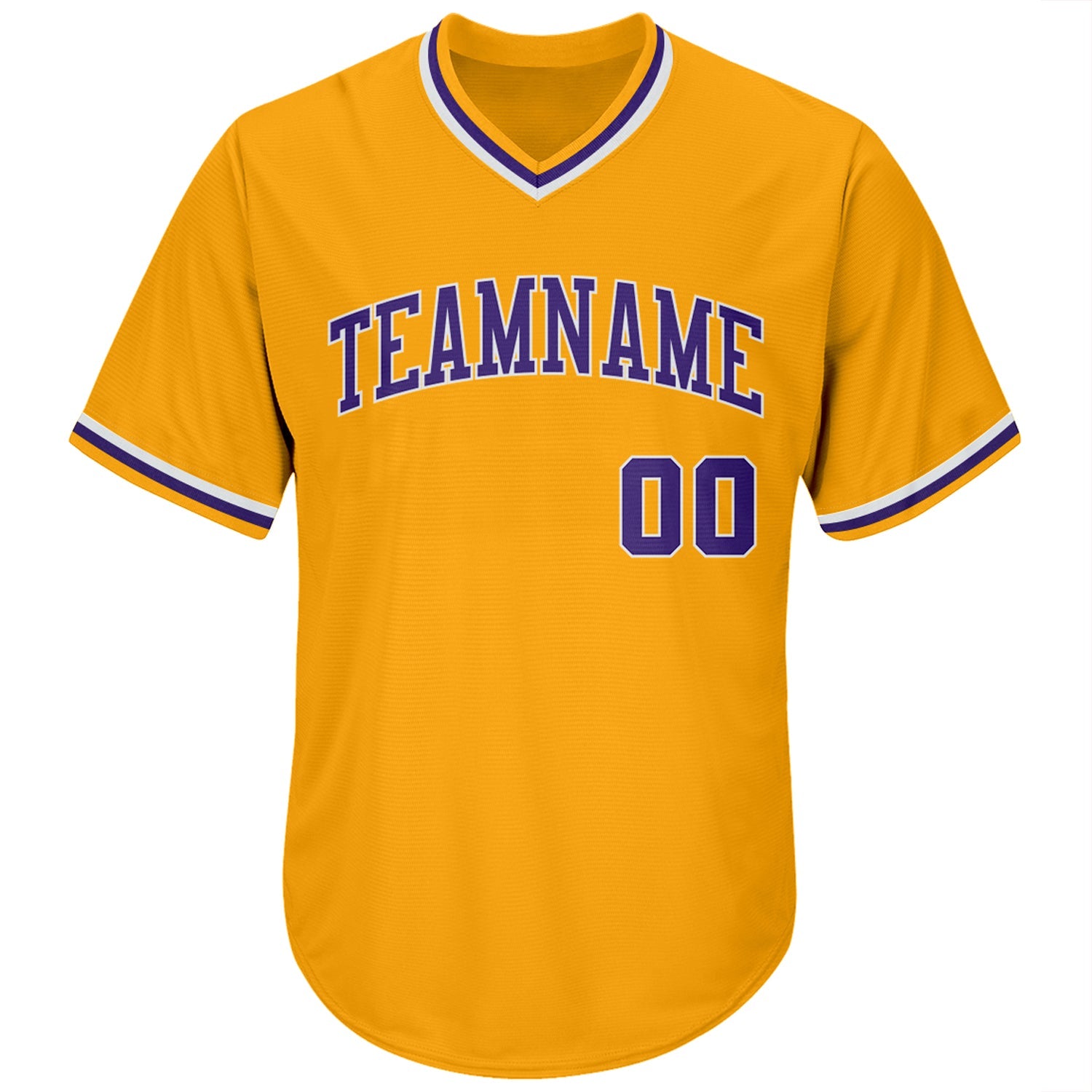 Custom Gold Purple-White Authentic Throwback Rib-Knit Baseball Jersey Shirt Hoodie, Sweatshirt | WearSparks.com (Image 2)