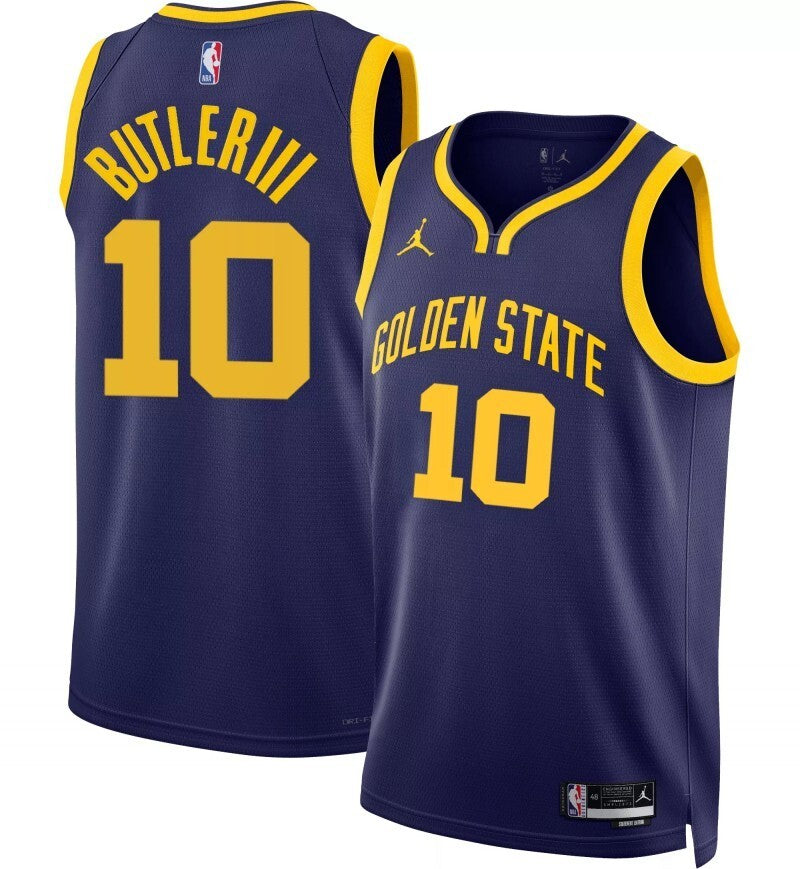 golden state warriors #10 jimmy butler navy statement Style 2