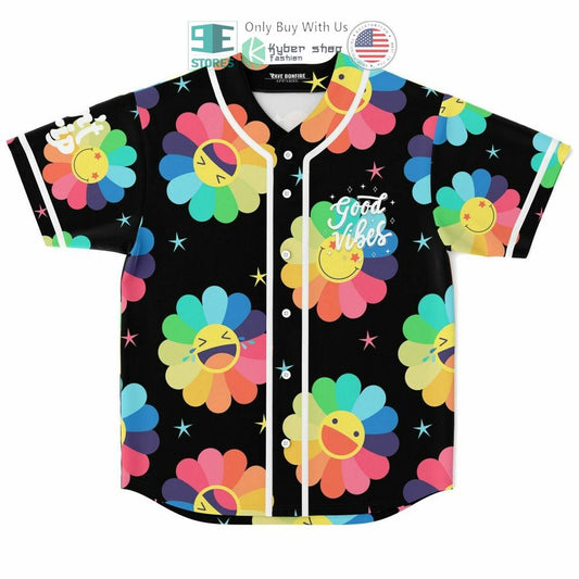 BEST Good Vibes Emoji Baseball Jersey
