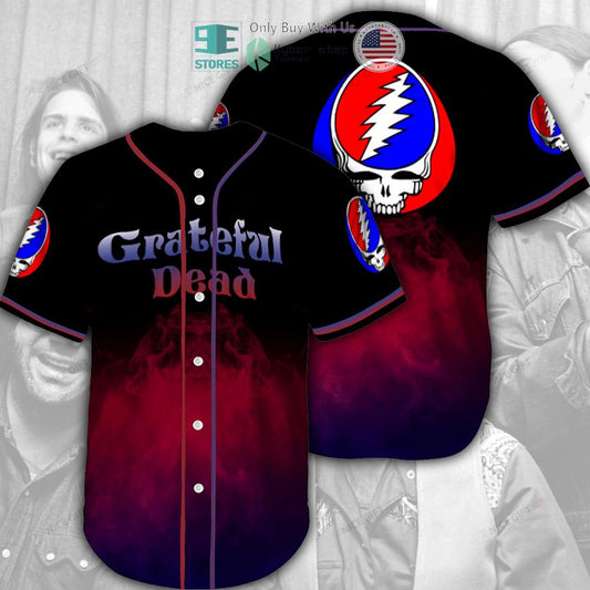 BEST Grateful Dead fire black Baseball Jersey