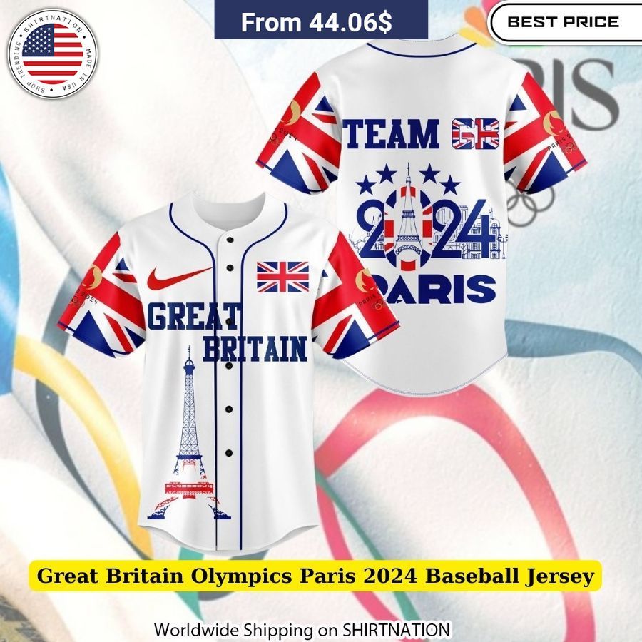 Great Britain Olympics Paris 2024 Baseball Jersey