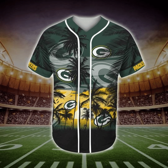 Green Bay Packers Tropical Baseball Jersey Gifts for Fans - lylyprint.com T-Shirts, Hoodie, Sweatshirt (Image 2)