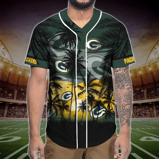 Green Bay Packers Tropical Baseball Jersey Gifts for Fans - lylyprint.com T-Shirts, Hoodie, Sweatshirt (Image 5)