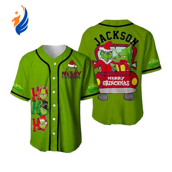 Grinch 1 Christmas Custom Name Baseball Jersey 1 - Bafud T-Shirts, Hoodie, Sweatshirt | WearSparks.com