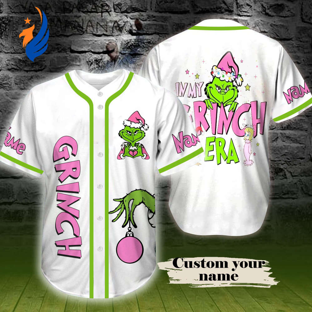 Grinch And Cindy Lou Christmas Custom Name Baseball Jersey - Bafud T-Shirts, Hoodie, Sweatshirt | WearSparks.com