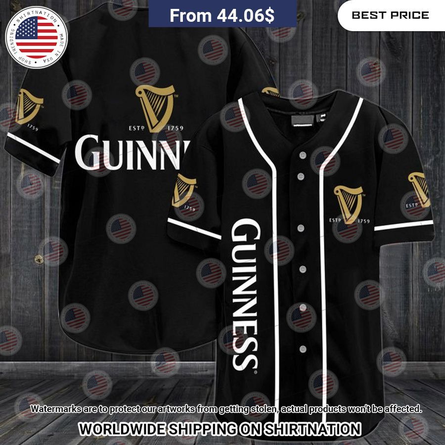 Guinness Beer Baseball Shirt