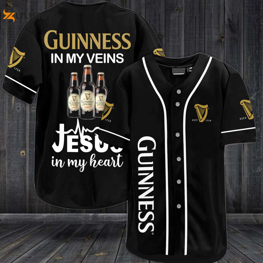 Guinness In My Veins Jesus In My Heart Baseball Jersey - lylyprint.com T-Shirts, Hoodie, Sweatshirt | WearSparks.com