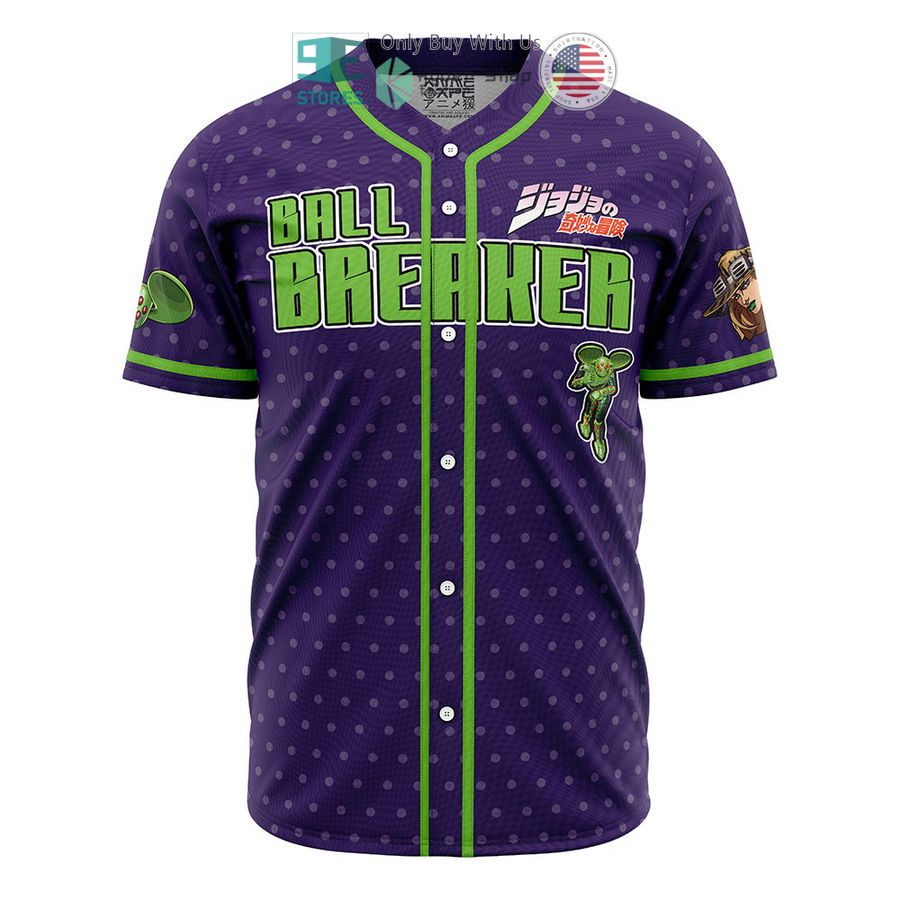 BEST Gyro Zeppeli Ball Breaker Jojo's Bizarre Adventure Baseball Jersey