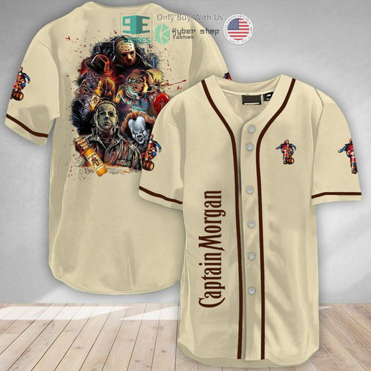 BEST Halloween Horror Characters Captain Morgan Baseball Jersey