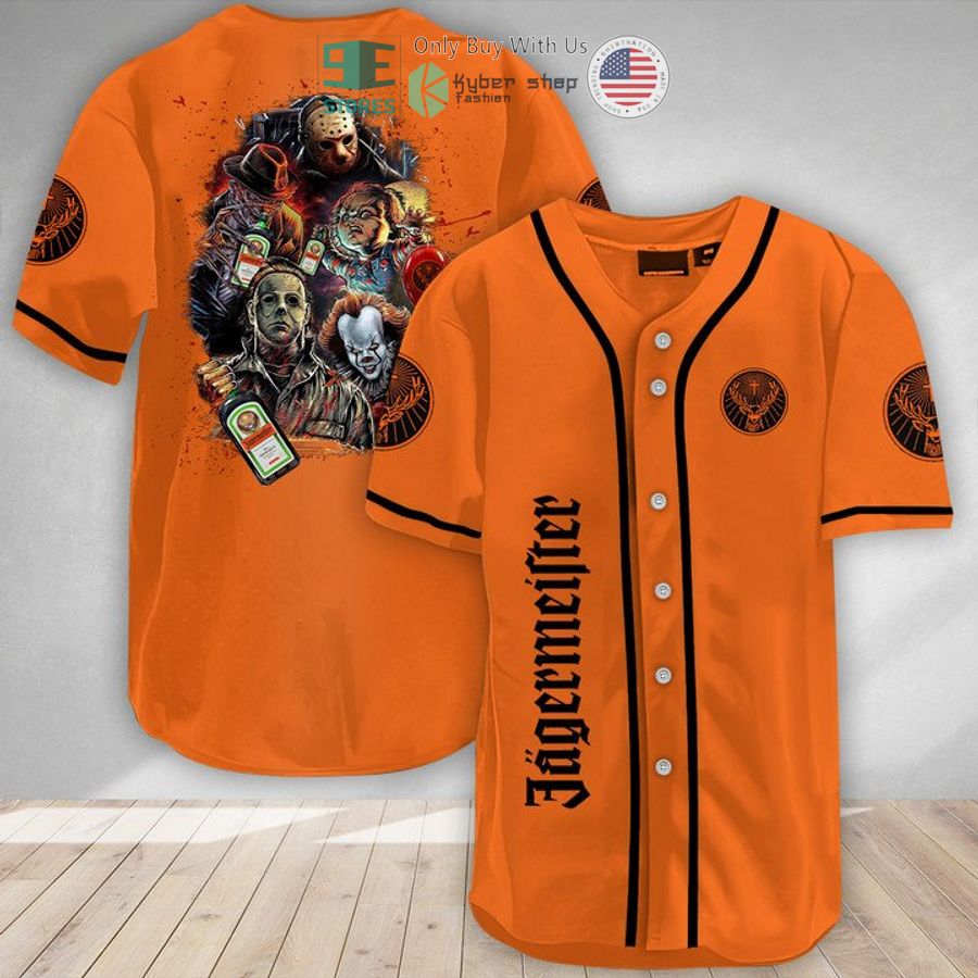 BEST Halloween Horror Characters Jagermeister Baseball Jersey